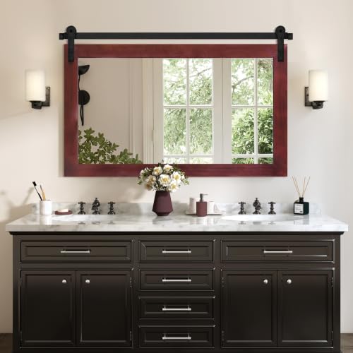 Image of COGOOD Farmhouse Bathroom Mirrors for Over Sink - 30 x 41 Espresso