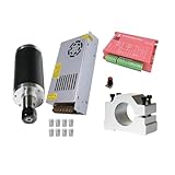 Caractéristiques de la broche sans balais 200 W : Tension de fonctionnement : 48 V CC. Puissance : 200 W. Vitesse : 6000 tr/min. Couple : 0,3 N. m. Résistance d'isolement : > 2 Mohm. Diamètre extérieur du moteur : 55 mm. Rigidité diélectrique : 400 V. Pince de serrage : ER16. Faux-rond radial de la broche : 0,01-0,03 mm. Longueur totale du moteur : 156 mm.