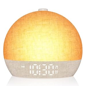 Wake Up Light Sunrise Alarm Clock, White Noise Sound Machine