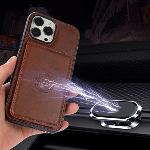 Support de téléphone iPhone 13 Pro étui rétro en cuir PU antichoc
