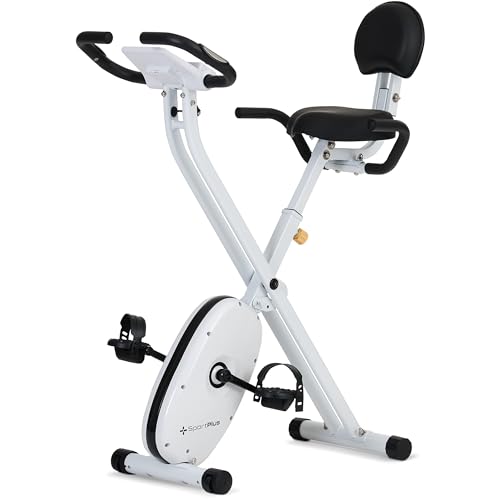 HOMCOM Cyclette Pieghevole da Fitness in Acciaio, Cyclette Magnetica