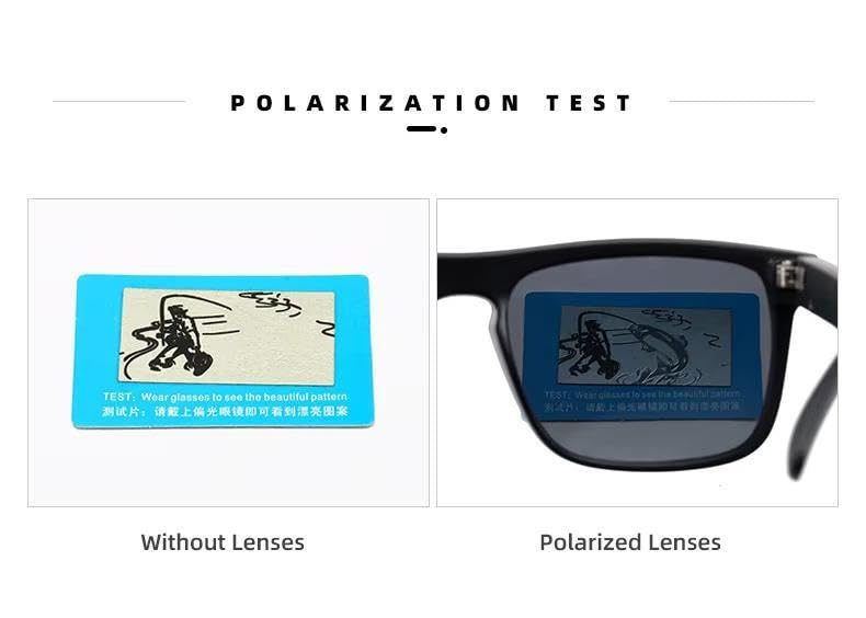 Image of POLARIZED UV400 Wayfarer Square Mirrored Sunglasses for Men Stylish | Rubber Coarted Frame | Metal Hinges | Casual & Sports UV Protected Anti Glare Branded Goggles for Man | Medium