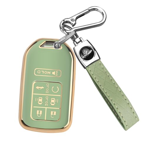 QBUC for Honda Odyssey 7 Button Key Fob Cover Case with Keychain for 2018-2024 Elite Touring EXL Sport EX Case Shell