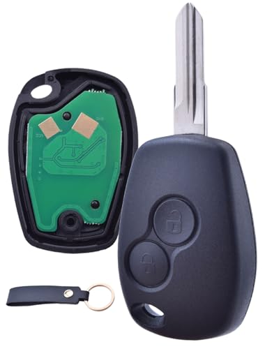 ANGOFIZ Schlüsselrohling ID46, 433 MHz, elektronisch, zum Programmieren, 2 Tasten, kompatibel mit Dacia Duster, Dacia Sandero, Sandero Stepway, Lodgy, Logan, Dokker + Schlüsselrohling VAC102