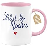 quotedazur - Mug Salut Les Moches - Cadeau Collègue Retraite - Idée Cadeau Original, Femme - Tasse Couple Saint Valentin - Gadget Geek Homme - Idéal Anniversaire Soeur Ou Meilleure Amie