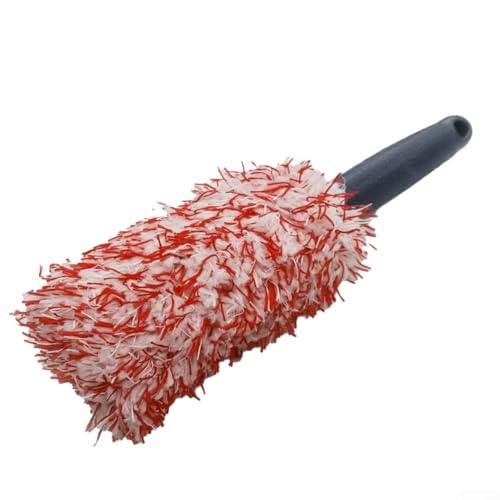 Brosse pour jantes et pneus de voiture avec poils en microfibre et poignée antidérapante confortable pour un nettoyage en profondeur et entretien du véhicule