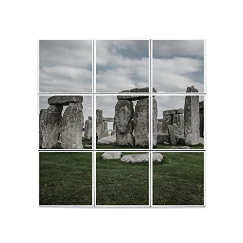 Carreaux céramique Stonehenge 20x20 cm lot de 9 pour décoration murale celte