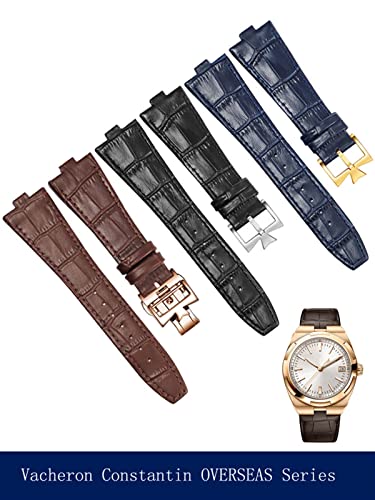 Bracelet cuir véritable Vacheron Constantin Overseas résistant boucle acier - 4