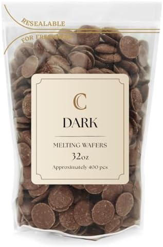 KIDU Merckens Chocolate Melting Wafers Bulk Bag Perfect For Dipping, Deserts, Baking And More (2 Pound, Dark)