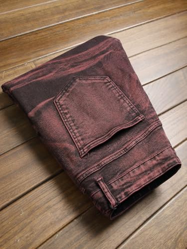 Mens Jeans Slim Fit Stretchy Streetwear Grunge Punk Rock Faded Dark Wash Skinny Jeans2