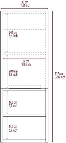 Miniatura 10 de TUHOME Mila - Armario de baño - Gris claro - Material de madera diseñada
