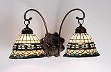 Meyda Tiffany 18530 - Illuminazione, larghezza 18 pollici, finitura: beige e verde Pbagwr