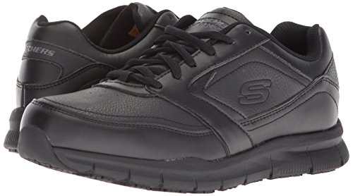 Skechers Womens Nampa-Wyola Food Service Shoe, Black Polyurethane, 7 Us #TOP6
