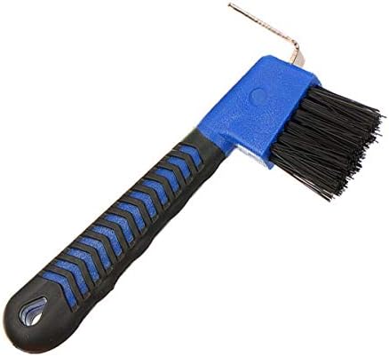 Horse Hoof Pick Brush with Soft Touch Rubber Handle (ROYAL BLUE)