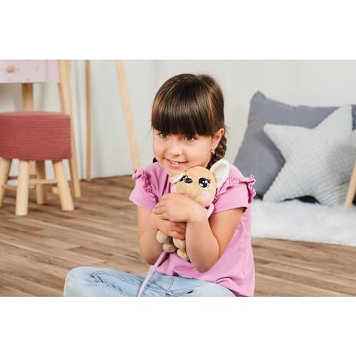 Simba 105893542 - Chichi Love Loomy, mit leuchtender Kabelsteuerung, kann Laufen, bellen und mit dem Schwanz wedeln, 20cm, Für Kinder ab 3 Jahren