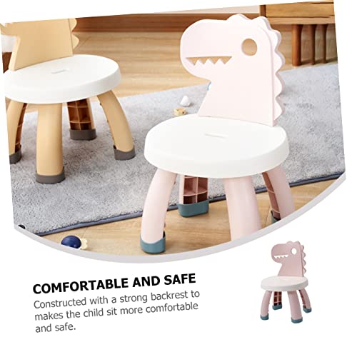 Ushobe Portable Chair Children's Chair Stool Chair Pink Chairs Childs Chair Children's Stool Thicken Pp Pink Baby Plastic Chairs #TOP6