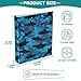 ALAZA Shark Silhouette Blue Black 3 Ring Binder Holds of 200 Sheets Fits Letter Sized Paper D-Ring Organizer for School Home Work Office 1 Pack
