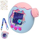 【New Upgrade】 For Tamagotchi Paradise(たまごっちパラダイス) 専用ケース【Srelirly】通信に対応 保護カバー 耐衝撃 落下防止 防汚 防水 指紋防止 全面保護ケース 紛失防止ストラップ付き (苺青ミルクゼリー Strawberry Blue Jelly/ダイヤルカバー)