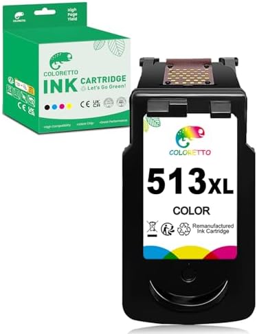 Cartouche D'encre Couleur CL-513 Compatible Canon - Pour Pixma MP495, IP2700, Etc. - Tricolore (cyan, Magenta, Jaune) - Neuf