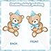 CANDY CHEF Oh Baby Bear Cupcake Toppers We Can Bearly Wait Cupcake Toppers Blue Teddy Bear Baby Shower Supplies Bear Birthday Cake Pick for Gender Reveal Bear Theme Party Decorations
