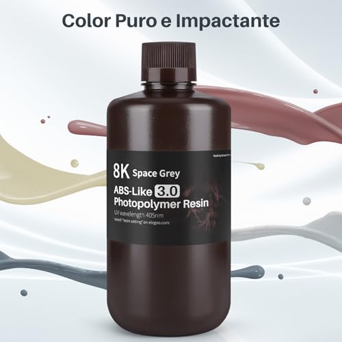 Resina 8K ABS Like 3.0 para Impresora 3D 2000g Descripción: Resina UV LCD de alta precisión, rápida y no tóxica. Ideal para impresión 3D, resistente y duradera, disponible en color gris espacial. - Fernando Cortés