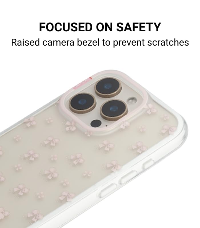 Image of Pink Bow Aesthetic 2.0 Case Cover for iPhone 15 Pro Max | Soft TPU Slim Back Cover | Elegant Girly Design | Shockproof & Anti-Scratch | Lightweight with Precise Cutouts