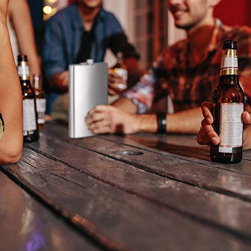 Relaxdays XXL Edelstahl Flachmann - Riesen Mit 1,8l Fassungsvolumen, Klassisches Design, Silber