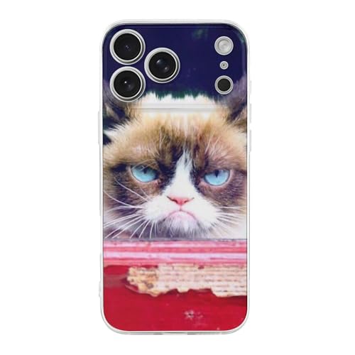 iPhone 17 Pro Max ケース/カバー グランピーキャット アイフォン17/17エア/17プロ/17プロマックス 互換性がある アイホン カメラ保護 ワイヤレス充電 互換性のある 耐衝撃