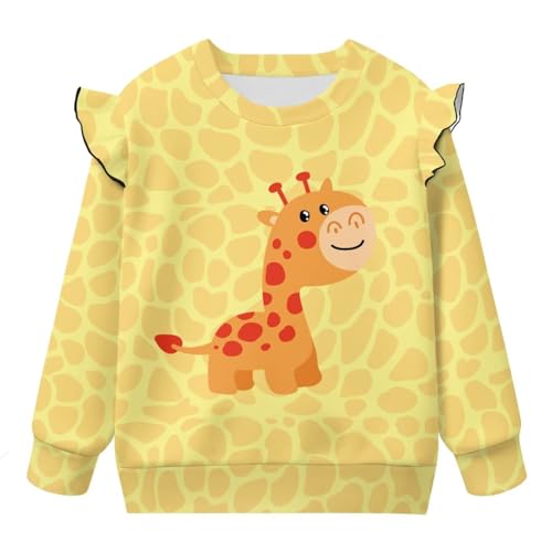 Cute Girls Sweatshirts Casual Ruffle Pullover 12M-8T2