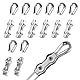 PuretéavHom 16 Stück M4 Duplex Klemme Set mit 8 Stück Seilklemme 4mm & 8 Stück Drahtseil Kauschen 4mm Edelstahl 304 Drahtseilklemmen Drahtseil Clip für Stahlseil 4mm Wäscheleine Markise Fixiert