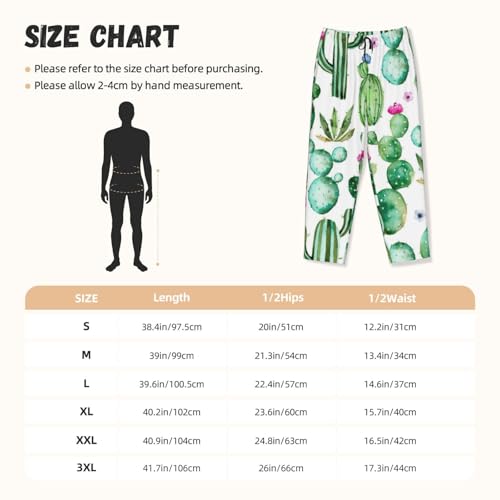 Pantalon de pyjama femme imprimé cactus idéal pour des soirées cocooning à la maison