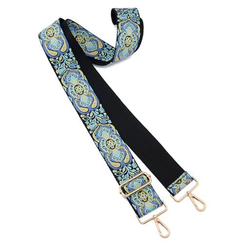 Image of Wide Shoulder Strap Adjustable Replacement Belt Guitar Style Crossbody Bag Handbag Strap Multicolor Canvas Straps(Wide:2in)(Color72)