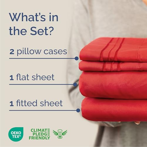 image for CGK Unlimited Cal King Size 4 Piece Sheet Set - Comfy Breathable & Coo