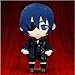 Black Anime Butler Figuras Relleno Peluche Doll Gifts Navidad Regalos Cosplay Niños 25cm