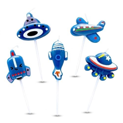 Image of Wanna Party Space Theme Birthday Decoration-Space Theme Candles Set for Kids Birthday Celebration & Cake- Cup Cake Decoration
