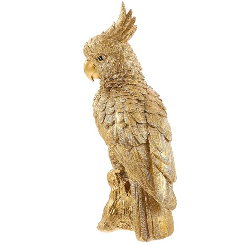 LAPYAPPE Statue de Perroquet en Résine Réaliste pour Décoration Intérieure et Extérieure, Portable Design Compact et Atmosphère Naturelle pour Salon ou...