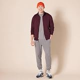 Amazon Essentials Męska bluza polarowa z pełnym zamkiem błyskawicznym, bordowa, M