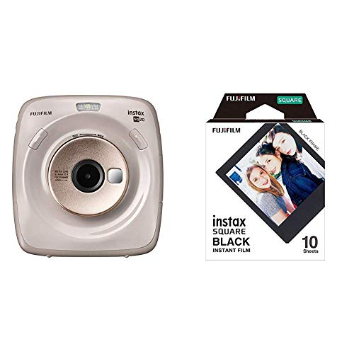 Fujifilm Instax Square Sq Instant Film Camera Beige Instax Square Black Film 10 Exposures Buy Online In Antigua And Barbuda At Antigua Desertcart Com Productid