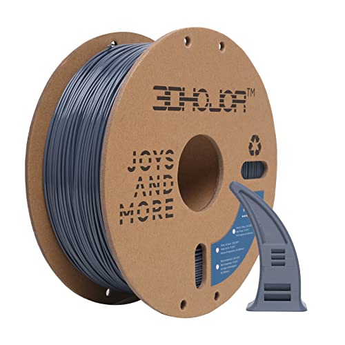 Image of 3DHoJor PETG Filament 1.75mm Grey, 3D Printing Filament 1kg Spool(2.2lbs), 3D Filament 1.75mm Dimensional Accuracy + /- 0.03mm Non Tangling Non Clogging Non Stringing,Print with Most 3D Printers