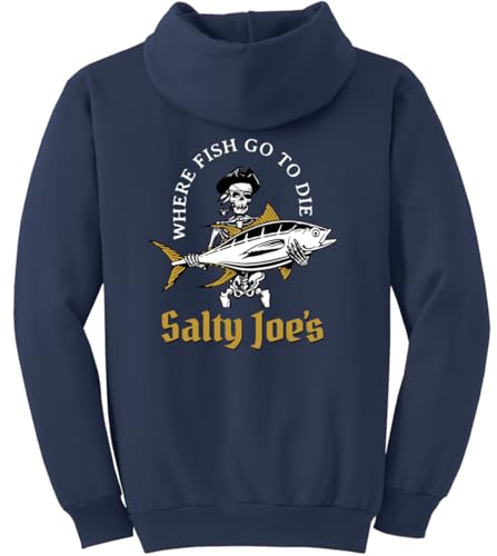 SALTY JOES Men's Ol' Angler Logo Pullover Hoodie