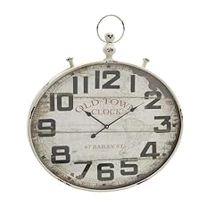 Deco 79 Metal Pocket watch Style Wall Clock, 36 " x 3 " x 32 ", White Deco 79 Metal Pocket watch Style Wall Clock, 36 " x 3 " x 32 ", White product image