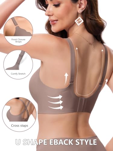 Image of COCOMARTS Jelly Bras for Women No Underwire Scalloped Wireless Push Up Bra