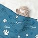 Naispanda Personalisierte Hundedecke Personalisierte Haustierdecke mit Namen, Personalisierte Geschenke für Welpen Hunde und Katzen individuelle Decke Geschenke für Haustierliebhaber