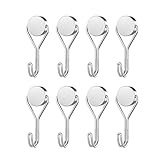 Photo Gallery euzuxu 8 pezzi ganci magnetici extra resistenti, magneti resistenti con gancio, ganci magnetici cucina ruotabile, per cucina, ufficio, frigoriferi, appendere luci decorative - argento Photo Gallery euzuxu 8 pezzi ganci magnetici extra resistenti, magneti resistenti con gancio, ganci magnetici cucina ruotabile, per cucina, ufficio, frigoriferi, appendere luci decorative - argento