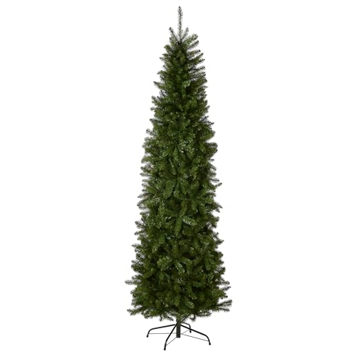 National Tree Company 6.5 ft Unlit Kingswood Fir Slim Artificial Christmas Tree, 719 Tips, Includes Stand, Green by National Tree Company - Used condition - CA$51.65