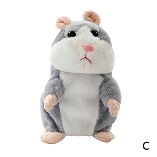 Plyschleksaker DUANCUICUIZ 15cm pratar hamster mus husdjur plysch leksak söt mjukt djur docka talar prata imitera ljudinspelare hamster roliga leksak gåvor (Color : C)
