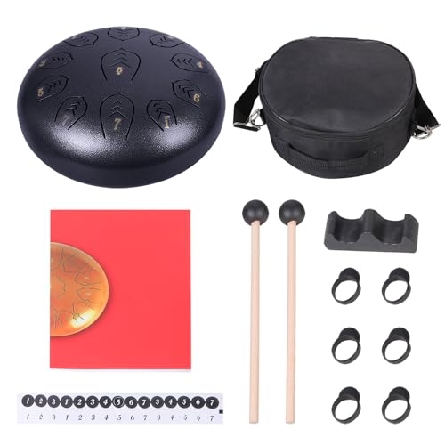 Portable 8 Inch 11 Note Tongue Drum for Outdoor Camping Travel and Music Entertainment Handpan for Relaxation