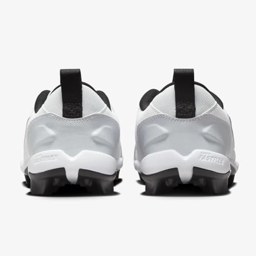 Nike Youth Force Trout 9 Keystone Low Rubber Baseball Cleats SZ 3.5 White | Black, FB9731-1003