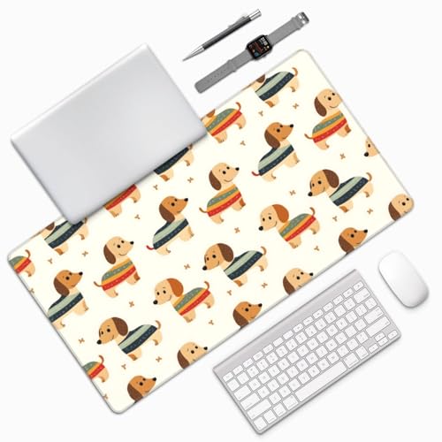 Tapis de bureau en caoutchouc teckel stable pour ordinateur - 5