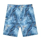 Sletend Marble Blue Girls’ Comfy Lined Shorts Lightweight & Skin-Friendly Cotton for All-Day Comfort Ideal for Travel Beach or Home Lounging Toddler Sizes
